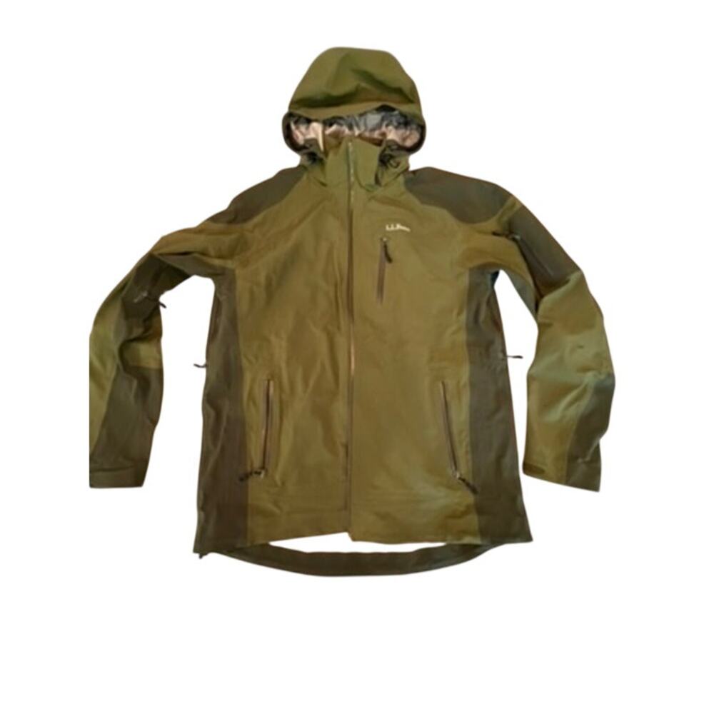 L.L. Bean Mens Gortex Coat Green Medium Waterproof